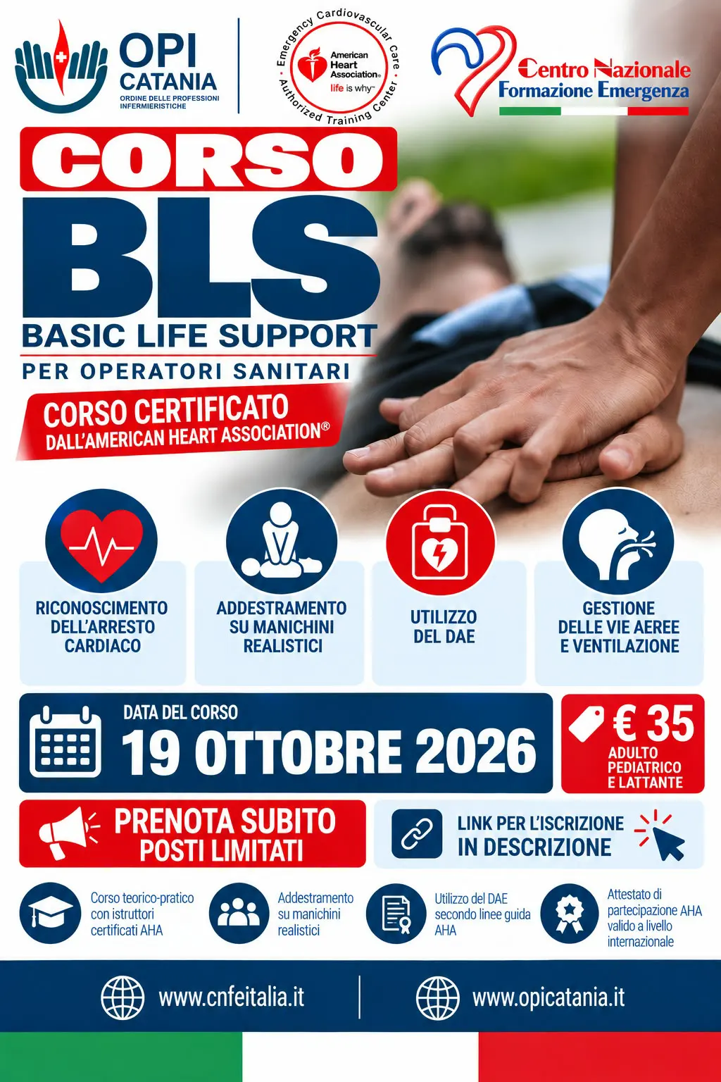 Locandina "Corso BLS"
